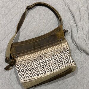 Myra Bag Brown and Cream Crossbody